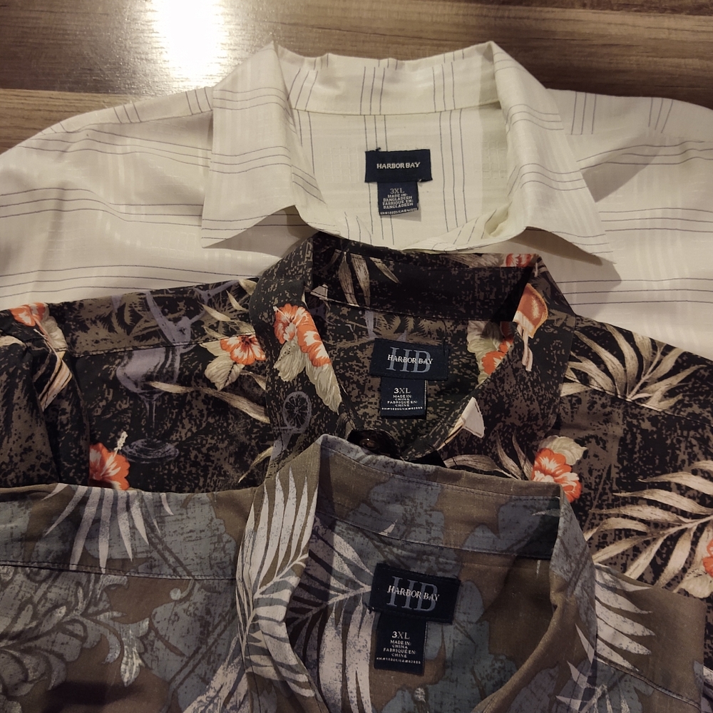 Harbor Bay men's sz3x lot of 3